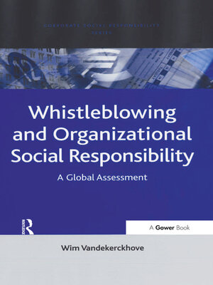 cover image of Whistleblowing and Organizational Social Responsibility